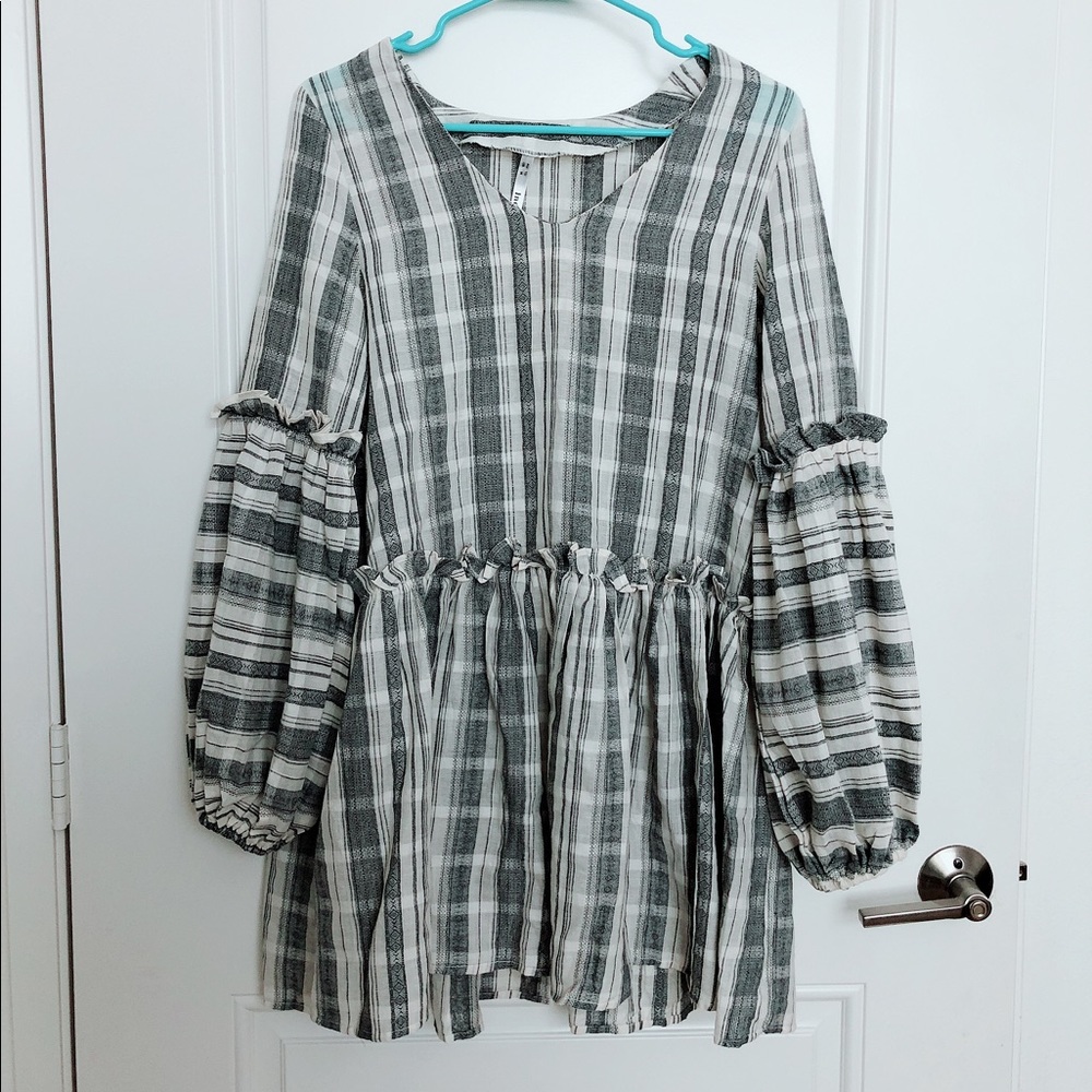 Cute summer dress with stripes/ gingham/ checked